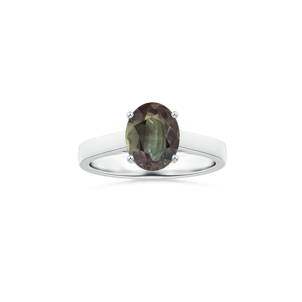 Custom GIA Certified Oval Alexandrite Prong-Set Solitaire Ring